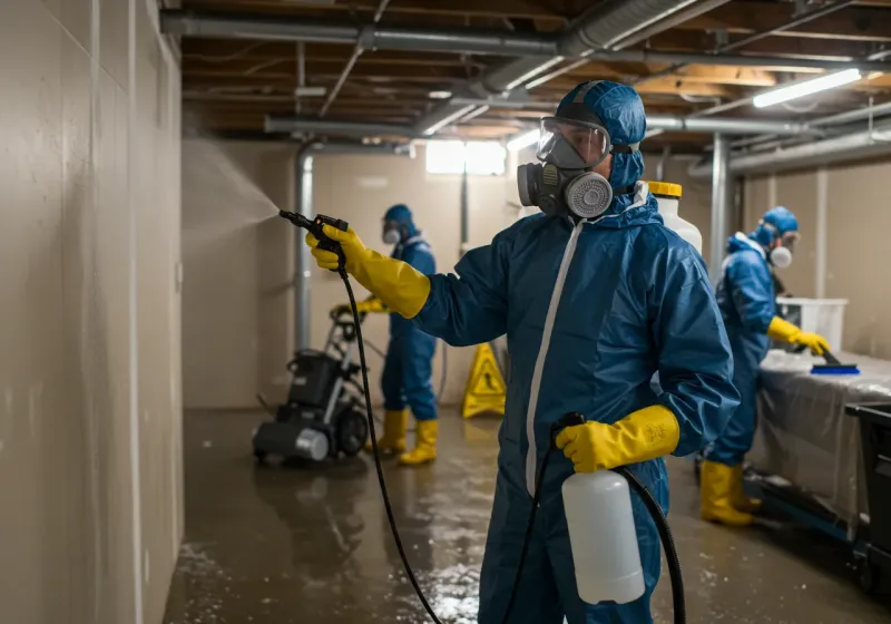 Basement Sanitization and Antimicrobial Treatment process in Thomasville, AL